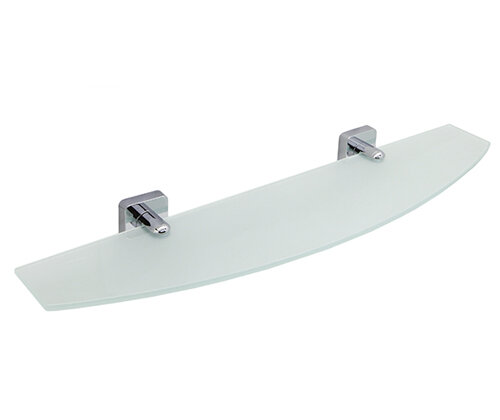 Изображение товара Стеклянная настенная полка WasserKRAFT Lippe K-6524 50x4.2x13.2 см хром закаленное стекло