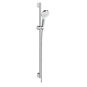 Изображение товара Душевой гарнитур Hansgrohe Crometta Vario EcoSmart 26538400, корпус хром, лицевая часть белая, 2 режима струи Изображение товара Душевой гарнитур Hansgrohe Crometta Vario EcoSmart 26538400, корпус хром, лицевая часть белая, 2 режима струи