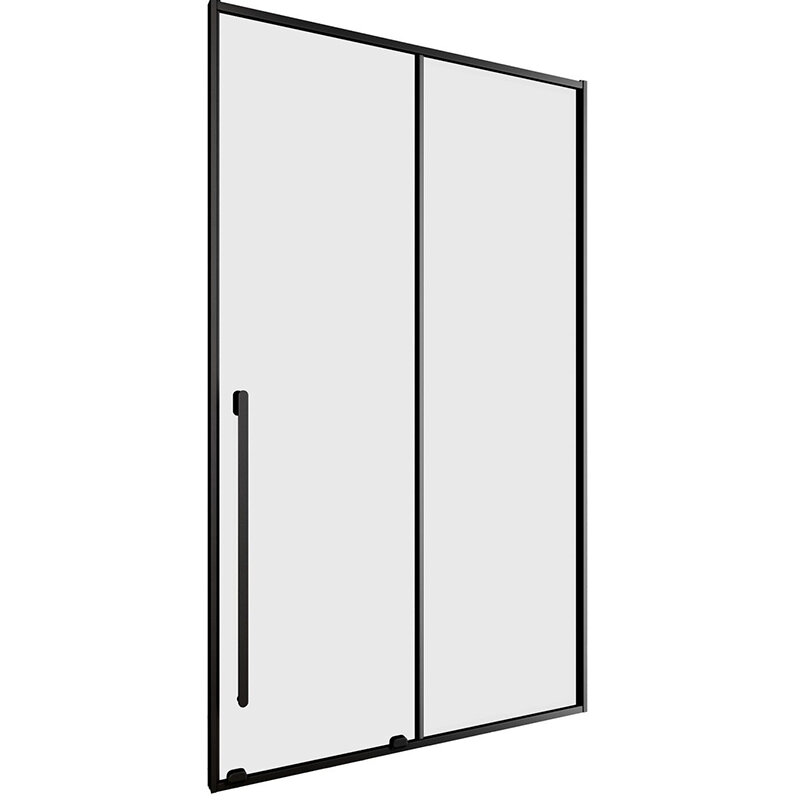 Изображение товара Душевая дверь Allen Brau Fantasy 2.0 150x200 см стекло прозрачное раздвижная черный матовый профиль