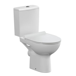 Изображение товара Унитаз-компакт Cersanit Nature Clean On 011 3/5 DPL EO slim A65410, безободковый, крышка-сиденье микролифт, цвет белый