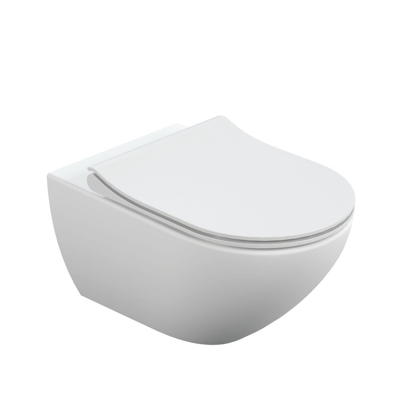 Изображение товара Унитаз подвесной Cersanit Street Fusion Clean On DPL EO slim A64516, безободковый, сиденье микролифт, белый