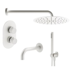 Изображение товара Душевая система Plumberia Selection Ixo KITXOT19BO260, термостатическая, на 3 потребителя, цвет белый матовый