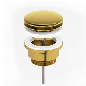 Изображение товара Донный клапан Paini 53PJ945ETSR, клик-клак, универсальный, цвет брашированное золото PVD