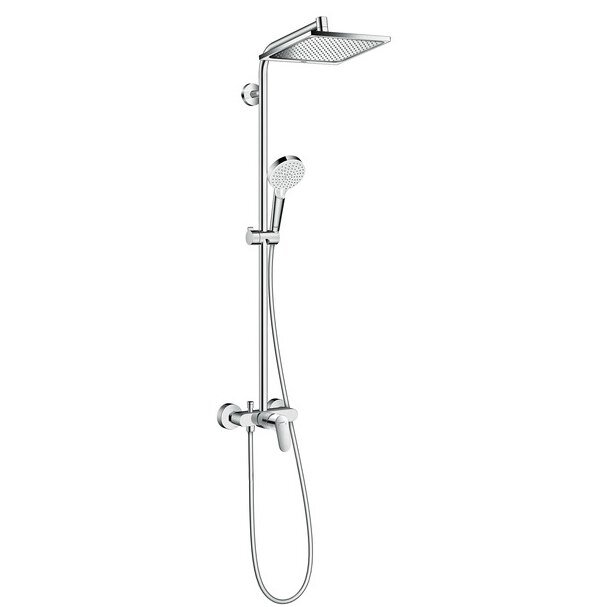 Изображение товара Душевая система Hansgrohe Crometta 27284000 E 240 1jet Showerpipe, хром Изображение товара Душевая система Hansgrohe Crometta 27284000 E 240 1jet Showerpipe, хром