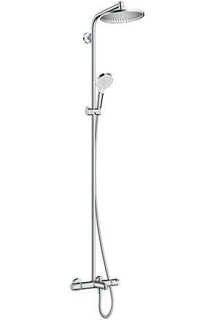 Изображение товара Душевая система Hansgrohe Crometta S 240 Showerpipe 27320000 1jet термостатическая, хром Изображение товара Душевая система Hansgrohe Crometta S 240 Showerpipe 27320000 1jet термостатическая, хром