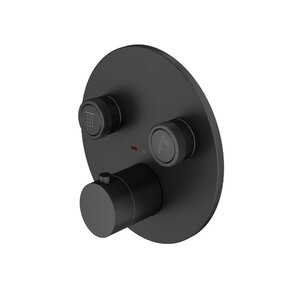 Изображение товара Термостатический встраиваемый смеситель для ванны и душа PLUMBERIA SELECTION KITPSB1902NO черный ма