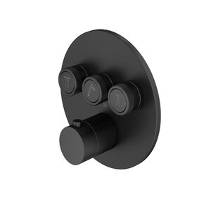 Изображение товара Термостатический встроенный смеситель для ванны и душа Plumberia Selection KITPSB1903NO Черный мато