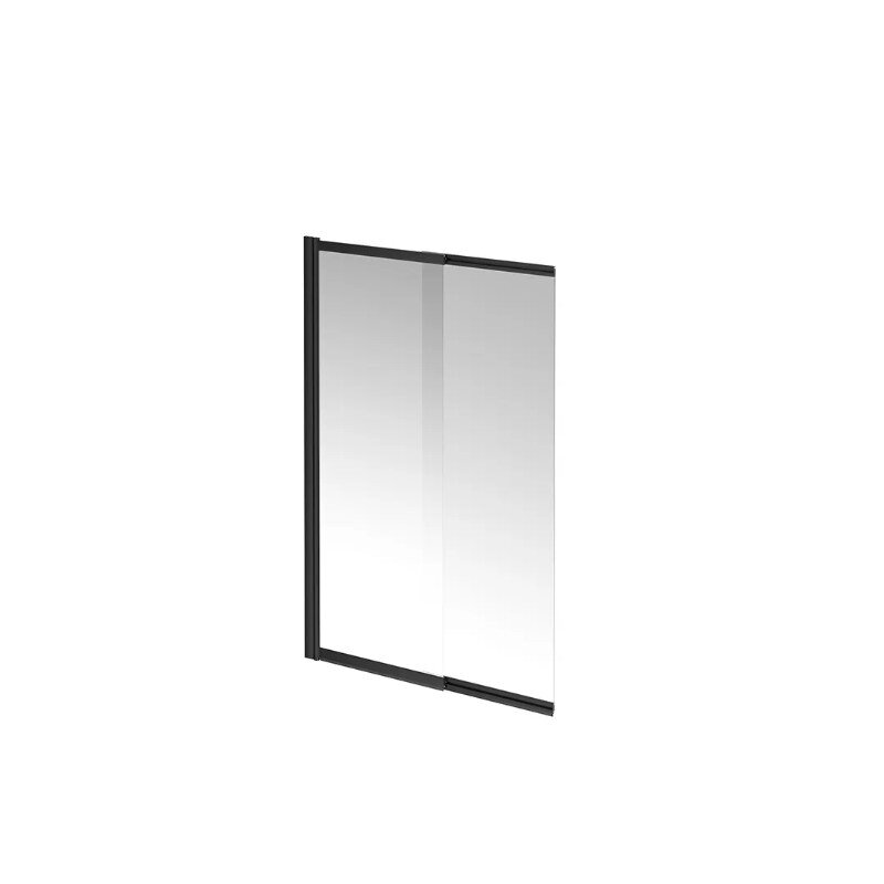 Изображение товара Шторка на ванну Kerama Marazzi Vetro VE.100.BSD.BLK.M, 100 см, стекло прозрачное, профиль матовый черный