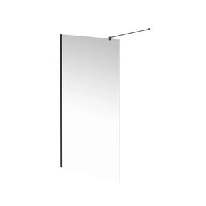 Изображение товара Душевая стенка Kerama Marazzi Vetro VE.100.WI.BLK.M, со свободным входом, 100 см, стекло прозрачное, профиль матовый черный