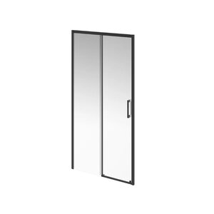 Изображение товара Душевая дверь Kerama Marazzi Vetro 100 см раздвижная прозрачное стекло черный профиль
