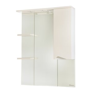 Изображение товара Зеркальный шкаф Bellezza Эйфория 4619113002076/4619113001079, 80 см, с подсветкой, цвет бежевый, левый/правый