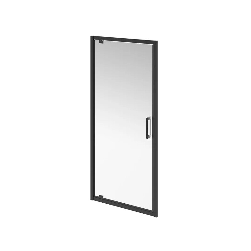 Изображение товара Душевая дверь Kerama Marazzi Vetro 90 см распашная со стеклом 6 мм черный профиль