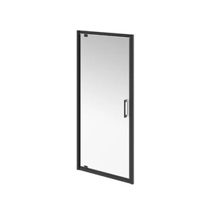 Изображение товара Душевая дверь Kerama Marazzi Vetro 90 см распашная со стеклом 6 мм черный профиль