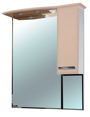Изображение товара Зеркальный шкаф Bellezza Балтика 4618915002079/4618915001072, 90 см, с подсветкой, цвет бежевый, левый/правый