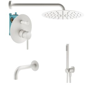 Изображение товара Душевая система Plumberia Selection Ixo KITXO19BO60 белый матовый с комплектом