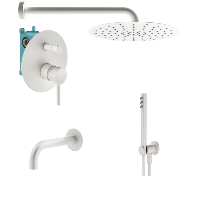 Изображение товара Душевая система Plumberia Selection Ixo KITXO19BO60, цвет белый матовый Изображение товара Душевая система Plumberia Selection Ixo KITXO19BO60, цвет белый матовый