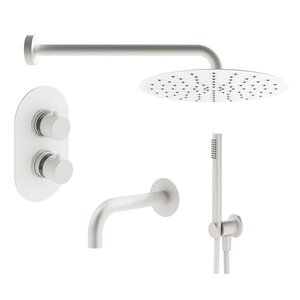 Изображение товара Душевая система Plumberia Selection Ixo KITXOT19BO60, термостатическая, цвет белый матовый
