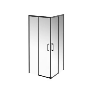Изображение товара Душевой уголок Kerama Marazzi Vetro VE.90.SSD.BLK.M, 90 х 90 см, стекло прозрачное, профиль матовый черный