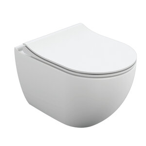 Изображение товара Подвесной унитаз Cersanit Brasko Smart Clean On DPL EO slim LP, A64824, безободковый, крышка-сиденье микролифт, цвет белый