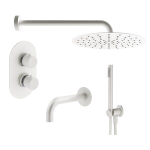 Изображение товара Душевая система Plumberia Selection Ixo KITXOT19BO60KING термостатическая белая матовая