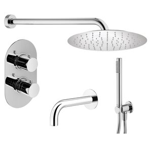 Изображение товара Душевая система Plumberia Selection Ixo KITXOT19CR60KING, термостатическая, на 3 потребителя, цвет хром глянцевый