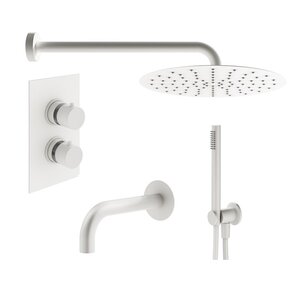 Изображение товара Душевая система Plumberia Selection Ixo KITXOT19QBO60, термостатическая, цвет белый матовый