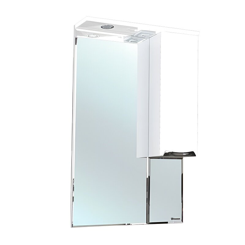 Изображение товара Зеркальный шкаф Bellezza Альфа 4618808002018/4618808001011, 55 см, с подсветкой, цвет белый, левый/правый