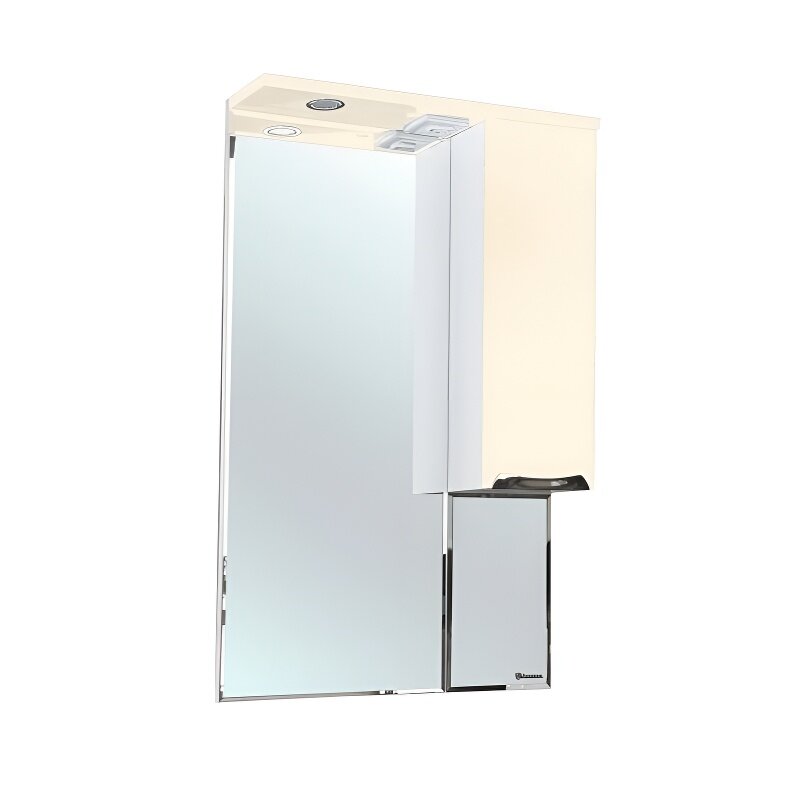 Изображение товара Зеркальный шкаф Bellezza Альфа 4618808002070/4618808001073, 55 см, LED-подсветка, цвет бежевый, левый/правый