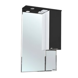 Изображение товара Зеркальный шкаф Bellezza Альфа 4618808002049/4618808001042, 55 см, с подсветкой, цвет черный, левый/правый