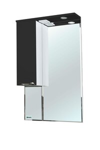 Изображение товара Зеркальный шкаф Bellezza Альфа 65 см, с подсветкой, черный, левый/правый