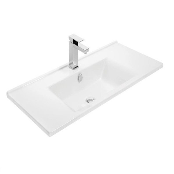 Изображение товара Мебельная раковина BelBagno Atria 9085-KL из фаянса прямоугольная белая