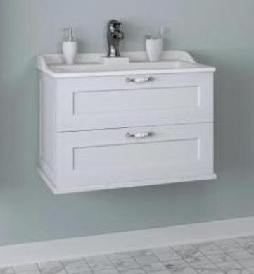 Изображение товара Тумба под раковину Акватон Леон 65 подвесная цвет дуб белый