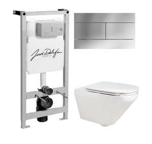 Изображение товара Инсталляция Jacob Delafon с унитазом Jacob Delafon Modern Life E77725-0, сиденье микролифт клавиша хром, комплект 183681