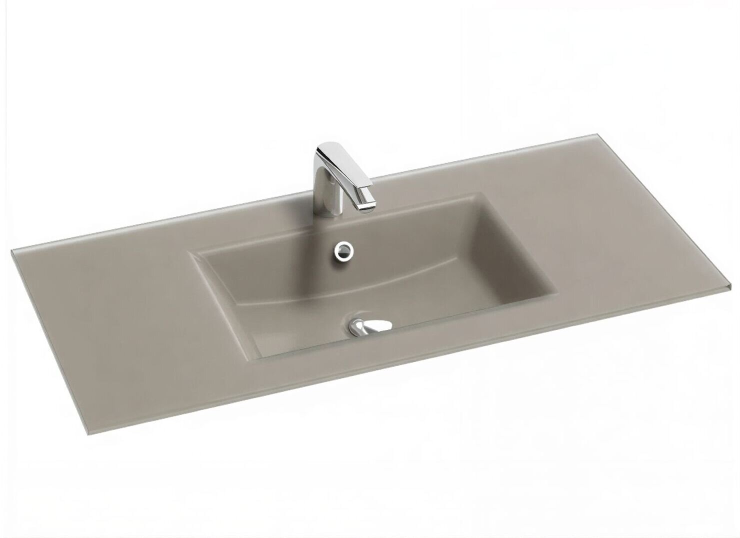 Изображение товара Стеклянная раковина Jacob Delafon Sherwood EB1830RU-DE5 100 см, матовый базальт