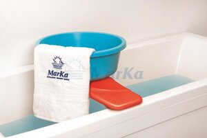 Изображение товара Сиденье на ванну 1MarKa из искусственной кожи красное