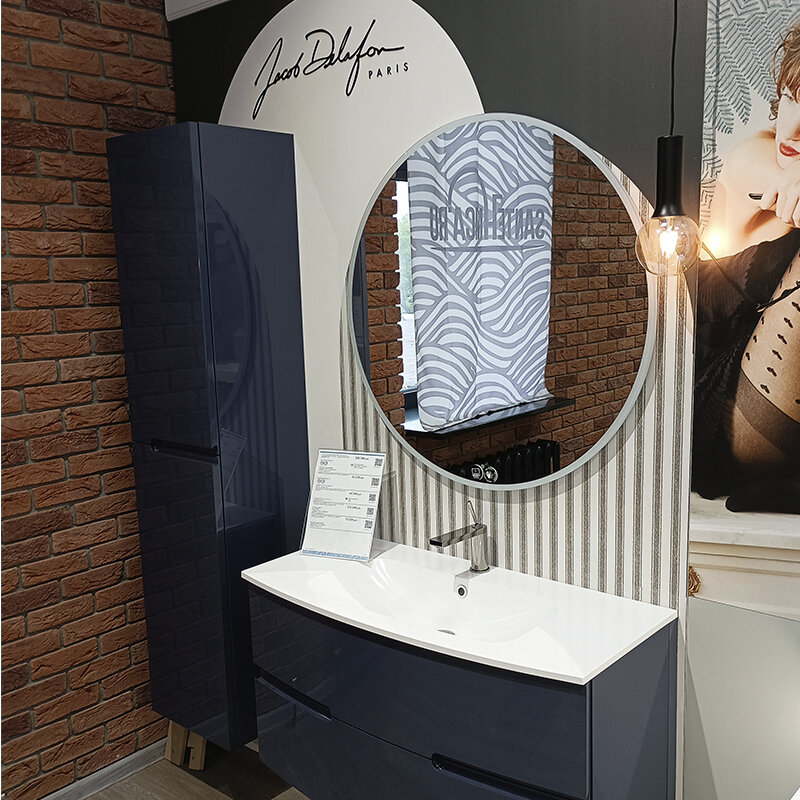 Изображение товара Комплект мебели Jacob Delafon Nona 100 см с тумбой, пеналом и зеркалом