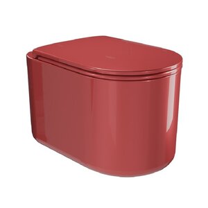 Изображение товара Подвесной унитаз Axa Delano WCWH9001002, безободковый, крышка-сиденье с микролифтом, кирпичный глянцевый