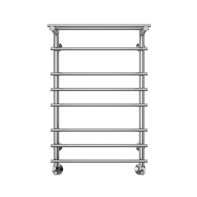 Изображение товара Полотенцесушитель водяной Terminus Ватра 4670078529503, П8 500х800 с полкой, ширина 50 см, высота 80 см, хром