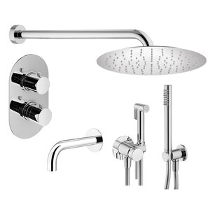 Изображение товара Душевая система Plumberia Selection Ixo KITZXOT19CR260, термостатическая, цвет хром глянцевый