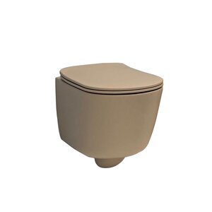 Изображение товара Подвесной унитаз Axa Eva WCWH8801010 безободковый бежевый матовый