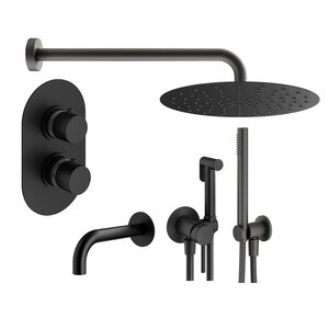 Изображение товара Душевая система Plumberia Selection Ixo KITZXOT19NO260 черный матовый
