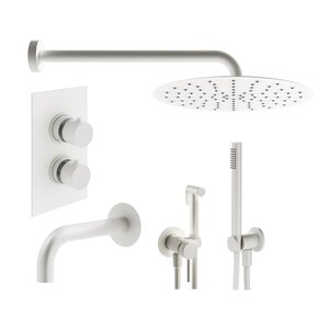 Изображение товара Душевая система Plumberia Selection Ixo KITZXOT19QBO260, термостатическая, цвет белый матовый