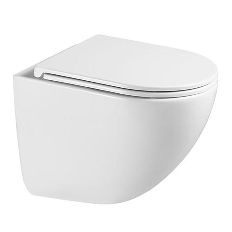 Изображение товара Подвесной безободковый унитаз SantiLine SL-5025Z с крышкой микролифт и смывом торнадо