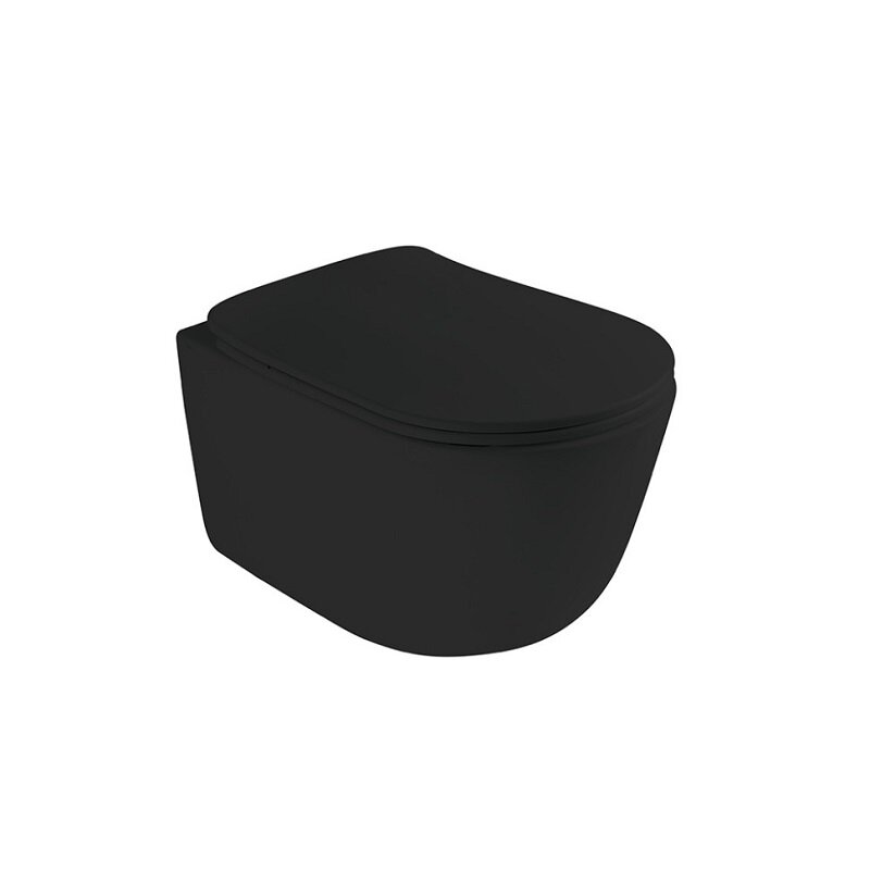 Изображение товара Подвесной унитаз Axa Eva WCWH8801007 черный матовый безободковый