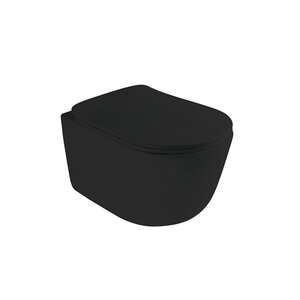 Изображение товара Подвесной унитаз Axa Eva WCWH8801007, безободковый, сиденье с микролифтом, черный матовый