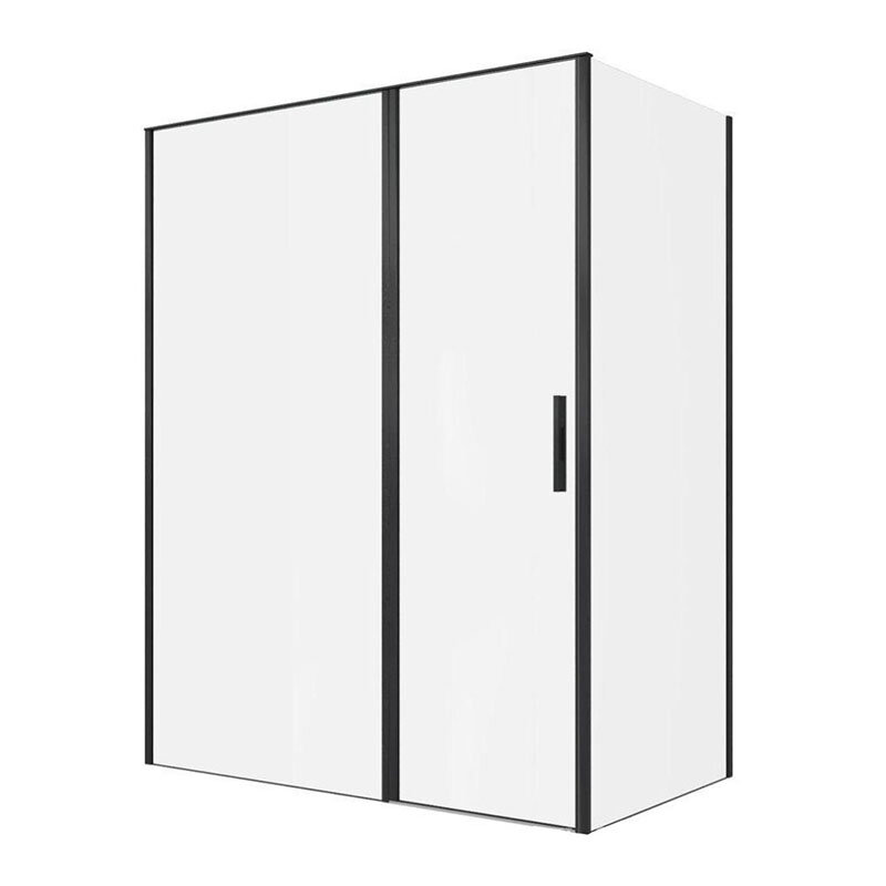 Изображение товара Душевой уголок Allen Brau Priority 160x80 см с распашной дверью и черным браш-профилем