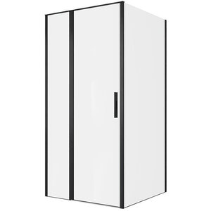 Изображение товара Душевой уголок Allen Brau Priority, 3.31027.BBA + 3.31048.BBA, 90 х 100 см, стекло прозрачное, профиль черный браш