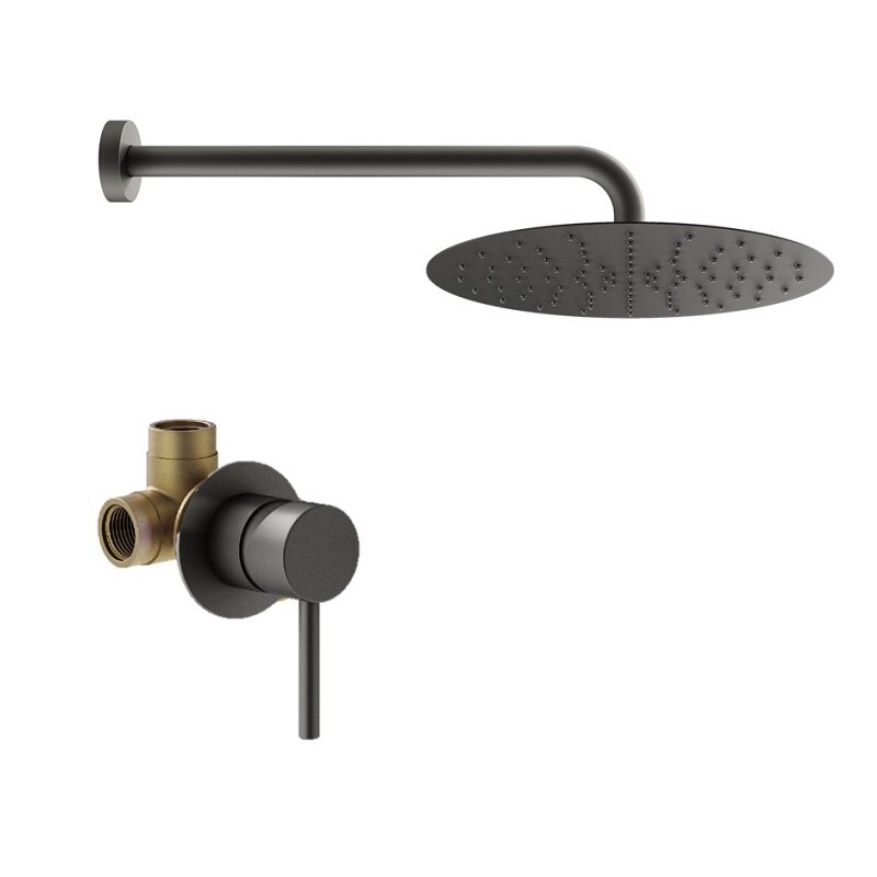 Изображение товара Душевая система Plumberia Selection Ixo KITXO01GR, цвет графит матовый, Italy