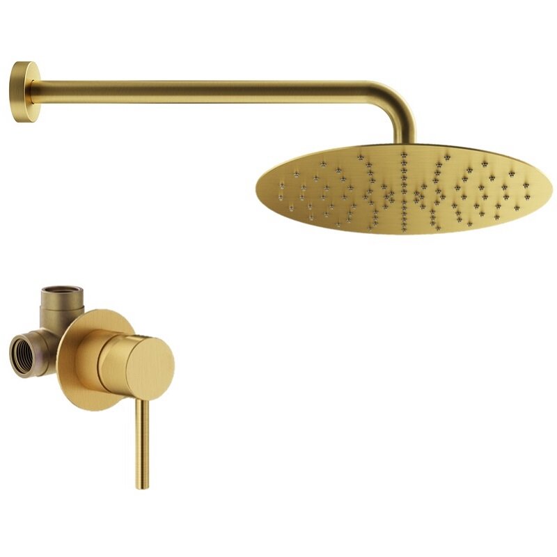 Изображение товара Душевая система Plumberia Selection Ixo KITXO01OB золото брашированное