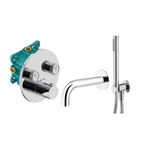 Изображение товара Термостатический смеситель для ванны и душа Plumberia Selection KITPSB02CR260 хром